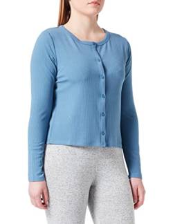 Triumph Women's Natural Spotlight Rib Cardigan Pyjamaoberteil, Liberty Blue, 44 von Triumph