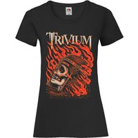 Trivium T-Shirt - Clark Or Flaming Skull - S bis XXL - für Damen - Größe M - schwarz  - Lizenziertes Merchandise! von Trivium