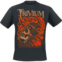 Trivium T-Shirt - Clark Or Flaming Skull - S bis XXL - für Männer - Größe S - schwarz  - EMP exklusives Merchandise! von Trivium