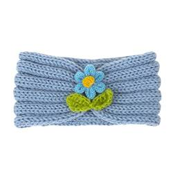 Blume 21 Stirnband Kinder Farbe Wolle und Winter for warmes Stirnband Solide Herbst Haarband Top Haarband Große weiche Haargummis (Color : I, Size : One Size) von Trjgtas