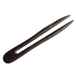 Frauen Vintage Holz Haar Stick Pin Handgemachte geschnitzte Holz Haarschmuck 12,6 cm x 1,8 cm von Trjgtas
