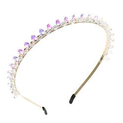 Frühling/Herbst Kristall Haarband Haarband for Frauen Lünette Kopfbedeckung Dünnes Stirnband Schicke Haarbänder Haarschmuck (Color : D, Size : 1) von Trjgtas