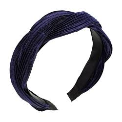 Geflochtenes Stirnband Kopf Lünette Haarschmuck for Frauen Handgefertigter geflochtener Haarband Breite Stirnbänder Mädchen Kopfbedeckung (Color : E, Size : 1) von Trjgtas