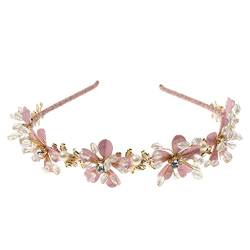 Hair Hoop Fairy Canruo Peach Blossom Crystal Flower Sen Department Handmade Outer Headband Hairpin (Color : A, Size von Trjgtas