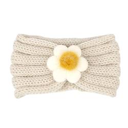 Solides Stirnband 21 Farben Winter- und Herbststirnband Haarband for warme Wolle Kinderblumen-Haarband Top Krawatten dünn und dick (Color : Bianco, Size : One Size) von Trjgtas