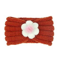 Solides Stirnband 21 Farben Winter- und Herbststirnband Haarband for warme Wolle Kinderblumen-Haarband Top Krawatten dünn und dick (Color : Orange, Size : One Size) von Trjgtas