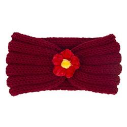 Winterfarbe Kinder Stirnband Stirnband Haarband Solide und Haarband Top Wolle for warme Herbst 21 Blumen Krawatte for Frauen (Color : A, Size : One Size) von Trjgtas