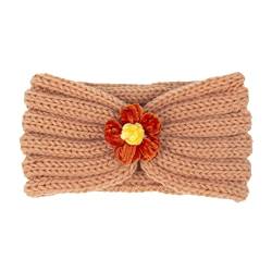 Winterfarbe Kinder Stirnband Stirnband Haarband Solide und Haarband Top Wolle for warme Herbst 21 Blumen Krawatte for Frauen (Color : H, Size : One Size) von Trjgtas