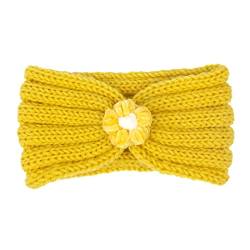 Winterfarbe Kinder Stirnband Stirnband Haarband Solide und Haarband Top Wolle for warme Herbst 21 Blumen lockige Pferdeschwanzverlängerung for Frauen (Color : D, Size : One Size) von Trjgtas