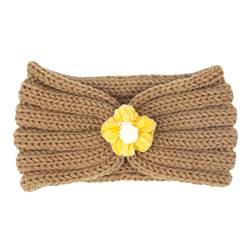 Winterfarbe Kinder Stirnband Stirnband Haarband Solide und Haarband Top Wolle for warme Herbst 21 Blumen lockige Pferdeschwanzverlängerung for Frauen (Color : R, Size : One Size) von Trjgtas