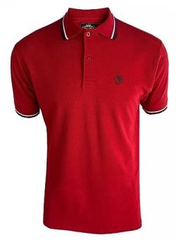 Trojan Herren Poloshirt mit Doppelspitze, Blut, 3XL von Trojan