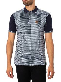 Trojan Houndstooth Panel Polo TR/8816 XL Navy von Trojan