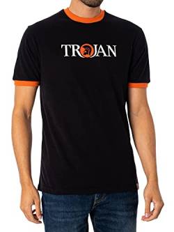 Trojan Logo Ringer Tee TC/1014 M Black von Trojan