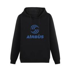 Troki QPB Airbus Aircraft Aerospace Company Logo Mens Black Hoody Size XXL von Troki