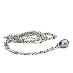 Trollbeads Silber Fantasy-Kette mit Pfauen Perle 110 cm von Trollbeads