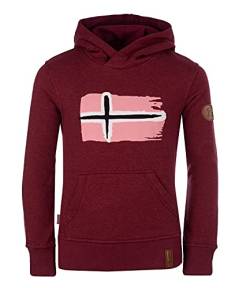 Trollkids Baumwoll Hoodie Pullover mit Kapuze, Kastanienbraun, Größe 128 von Trollkids