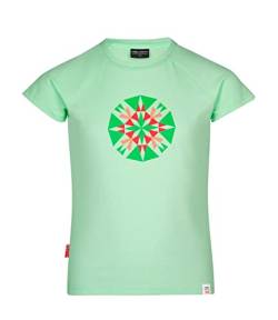 Trollkids Bio-Baumwolle Mädchen T-Shirt mit UV-Schutz von 30+ SENJA T, Salbeigrün, Größe 104 von Trollkids