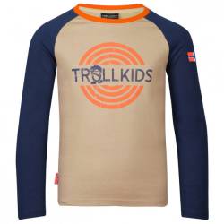 Trollkids - Kid's Preikestolen Longsleeve - Longsleeve Gr 116 beige von Trollkids