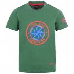 Trollkids - Kid's Windrose T - T-Shirt Gr 110 grün von Trollkids