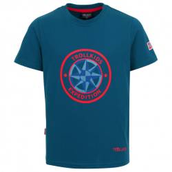 Trollkids - Kid's Windrose T - T-Shirt Gr 98 blau von Trollkids
