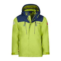 Trollkids Kinder 3-in-1-Funktionsjacke Preikestolen, Kiwigrün/Mystikblau, Größe 128 von Trollkids