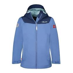 Trollkids Mädchen Bergen Regenjacke, Marine/Lotusblau/Kalte Minze, Größe 152 von Trollkids