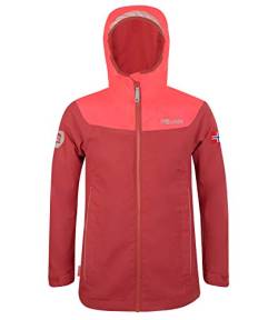 Trollkids Mädchen Bergen Regenjacke, Rot, Größe 128 von Trollkids