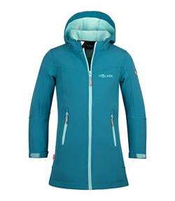 Trollkids Mädchen Lillesand wasserabweisender Softshell Mantel, Blaugrün/Wasserblau, Größe 164 von Trollkids