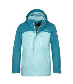 Trollkids Mädchen Nusfjord Regenjacke, Blaugrün/Wasserblau, Größe 140 von Trollkids