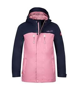 Trollkids Mädchen Nusfjord Regenjacke, Marineblau/Violett, Größe 116 von Trollkids