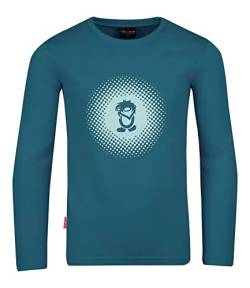 Trollkids Mädchen Pointillism Longsleeve, Blaugrün/Wasserblau, Größe 152 von Trollkids