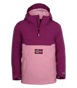 Trollkids Mädchen wasserdichter Anorak Bergen, Maulbeere/Orchidee, Größe 152 von Trollkids