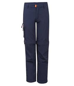 Trollkids Quick-Dry Zip-Off Hose Oppland Slim Fit, Marineblau/orange, Größe 92 von Trollkids