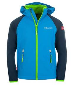 Trollkids Rondane Softshell Jacke Zip Off, Marineblau/Mittelblau/Grün, Größe 176 von Trollkids