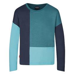 Trollkids stylisches Mädchen Longsleeve aus 100% Bio-Baumwolle VERDAL, Marine/Teal-Blau/Wasserblau, Größe 116 von Trollkids