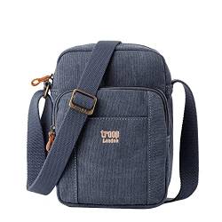 TRP0370 Troop London Classic Canvas Across Body Bag (Blue) von Troop London