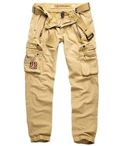 TROOPER Royal Traveler Trousers, Herren Cargo Hose, Royal Sahara Slim XXL von Trooper