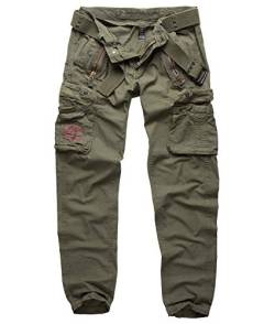 Trooper Royal Traveler Trousers, Herren Cargo Hose, Royal Green Slim S von Trooper