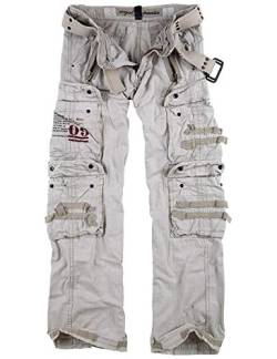 Trooper Royal Traveler Trousers, Herren Cargo Hose, Royal White 7XL von Trooper