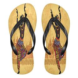 Afrikanische Frauen Blume Floral Damen Flip Flops Unisex Erwachsene Flip Flops Zehentrenner Größe XS Sommer Sandalen für Herren, mehrfarbig, 36.5/39 EU von TropicalLife