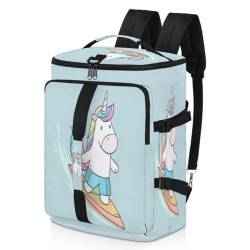 Cartoon Einhorn Sport Duffel Rucksack für Männer Frauen, Einhorn Wochenendtasche mit Schuhfach Tote Übernachtungstasche 47,5L für Sport Gym Reisen, farbe, 47.5L, Taschen-Organizer von TropicalLife