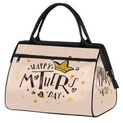 Happy Mother's Day Süße Reisetasche für Damen und Herren, 24 l, Happy Weekend-Tasche, Sporttasche, Fitnessstudio, Reisen, Übernachtung, Wochenendtasche, farbe, (24L) UK, Taschen-Organizer von TropicalLife