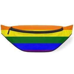 LGBT Pride Gürteltasche mit Regenbogen-Flagge, für Herren, Damen, Kinder, Mädchen, Jungen, Regenbogen-Fanny-Tasche, Sport, Wandern, Laufen, Geldbörse, Gürteltasche, farbe, M, Taschen-Organizer von TropicalLife