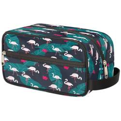 Make-up-Tasche mit tropischem Flamingo-Muster für Damen, Herren, Kinder, Mädchen, Jungen, Flamingo-Waschbeutel, Reise-Kulturbeutel, Toilettenartikel, Kosmetik-Organizer, Duschtasche, farbe, von TropicalLife