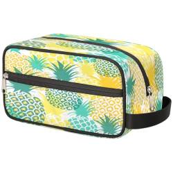 Make-up-Tasche mit tropischer Ananas-Motiv für Damen, Herren, Kinder, Mädchen, Jungen, Sommer, Ananas, Kulturbeutel, Kosmetik-Organizer, Duschtasche, farbe, Einheitsgröße, Taschen-Organizer von TropicalLife