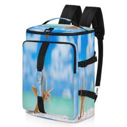 Ocean Beach Seestern Sport Duffel Rucksack für Männer Frauen, Seestern Wochenendtasche mit Schuhfach Tote Übernachtungstasche 47,5L für Sport Gym Reisen, farbe, 47.5L, Taschen-Organizer von TropicalLife