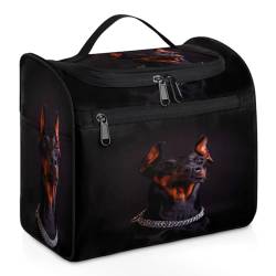 Reise-Make-up-Tasche für Hunde, Männer, Mädchen, Jungen, Dobermann-Rasse, Hunde-Design, 11,2 l, Kulturbeutel, Kulturbeutel, Kulturbeutel, Kosmetik-Organizer, Duschtasche, farbe, 11.2L, von TropicalLife