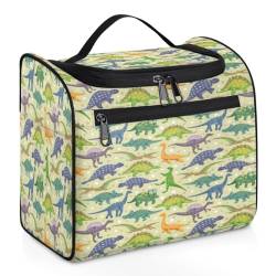 Reise-Make-up-Tasche mit Dinosaurier-Muster, für Damen, Herren, Mädchen, Jungen, Dinosaurier, 11,2 l, Kulturbeutel, Kulturbeutel, Kulturbeutel, zum Aufhängen, Kosmetik-Organizer, Duschtasche, farbe, von TropicalLife