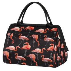 Reisetasche mit Flamingo-Muster, für Damen und Herren, 24 l, Flamingo-Wochenendtasche, Sporttasche, Fitnessstudio, Reisen, Übernachtung, Wochenendtasche, farbe, (24L) UK, Taschen-Organizer von TropicalLife