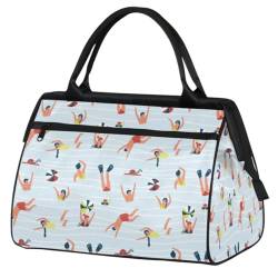 Sommer-Schwimmer-Reisetasche für Damen und Herren, 24 l, Sommer-Muster, Wochenendtasche, Sporttasche, Fitnessstudio, Reisen, Übernachtung, Wochenendtasche, farbe, (24L) UK, Taschen-Organizer von TropicalLife